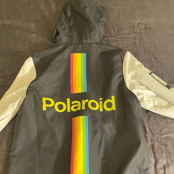 A Polaroid wind-breaker jacket, size medium. It’s black and white. - Picture 3 of 3